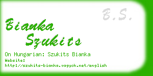 bianka szukits business card